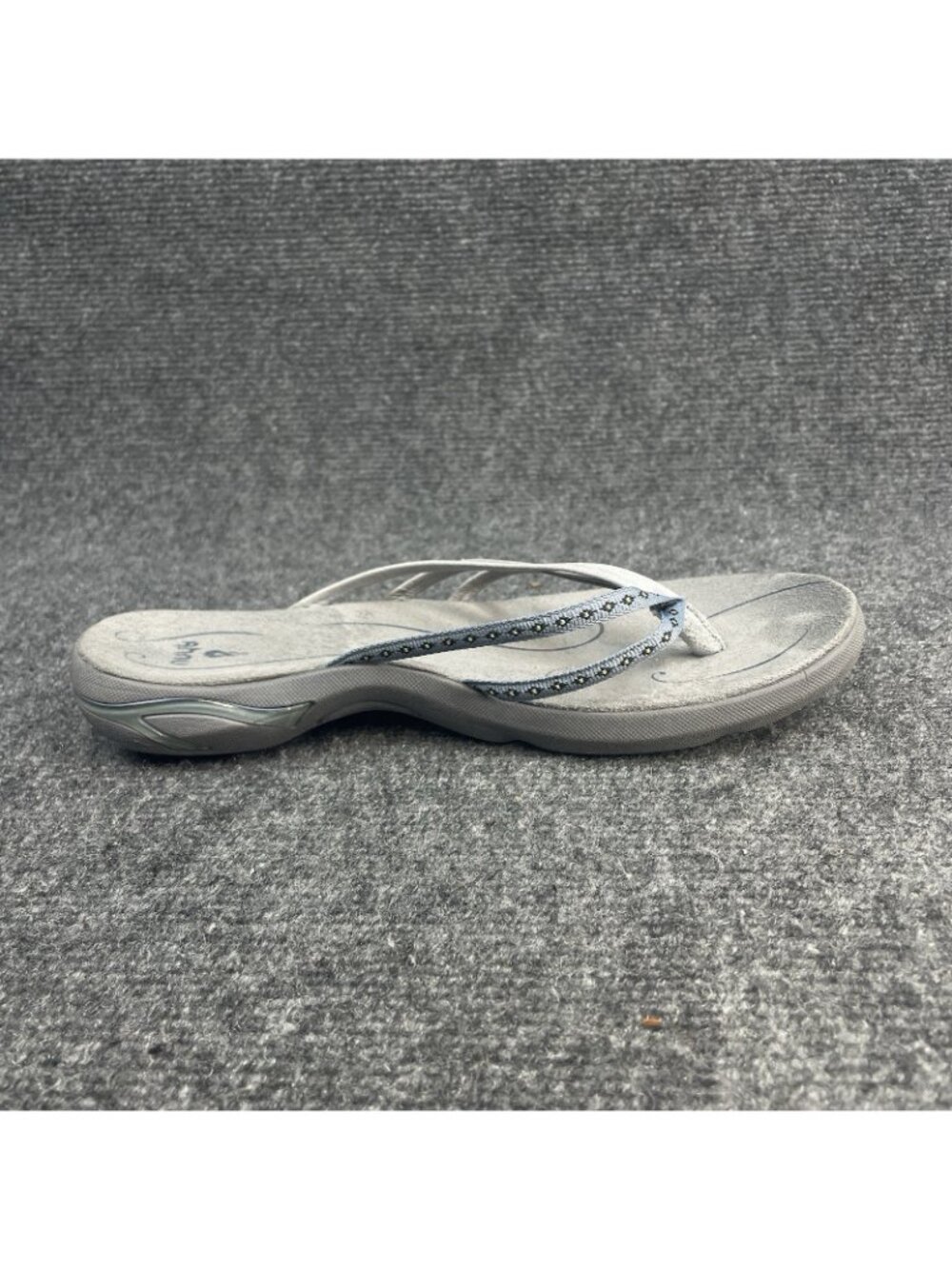 Ahnu Olema Womens Size 7 Gray Casual Blue Walking Flip Flop Slipper Thong Sandal - Picture 3 of 11